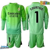 Real Madrid Thibaut Courtois #1 Keeper Bortedraktsett Barn 2025-26 Langermet (+ Korte bukser)